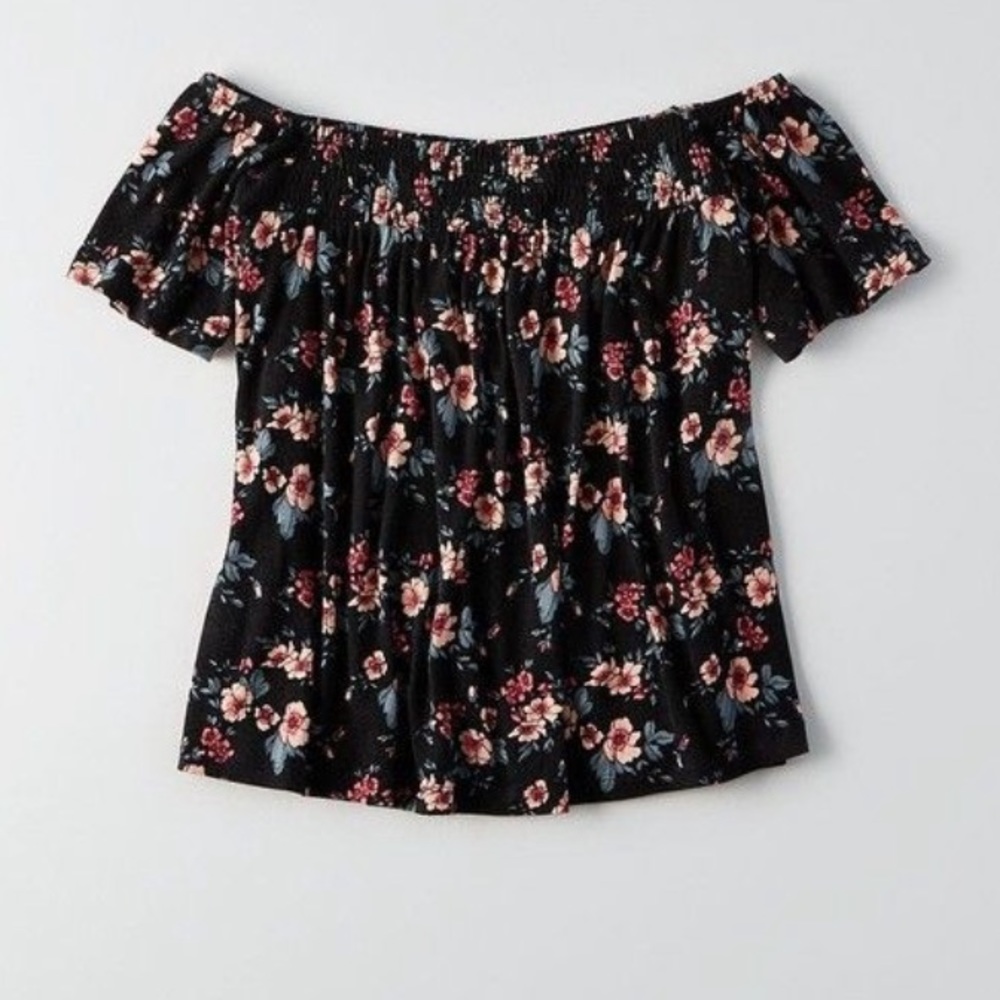 American Eagle Floral Off the Shoulder Top